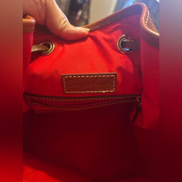 Dooney & Bourke Brown Leather Bucket Bag - Picture 14 of 16